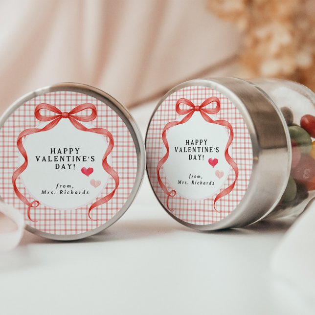 Happy Valentine’s Day Personalized Teacher Sticker (Von Creator hochgeladen)