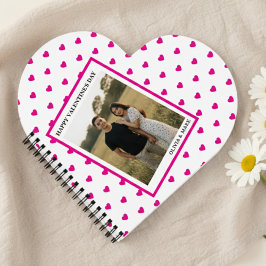 Happy Valentine’s Day  Pink Heart Custom love Notizbuch