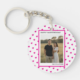 Happy Valentine’s Day Pink Heart Custom love Schlüsselanhänger