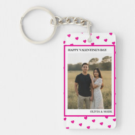 Happy Valentine’s Day Pink Heart Custom love Schlüsselanhänger