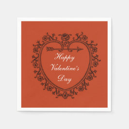 happy Valentine’s Day Red Serviette