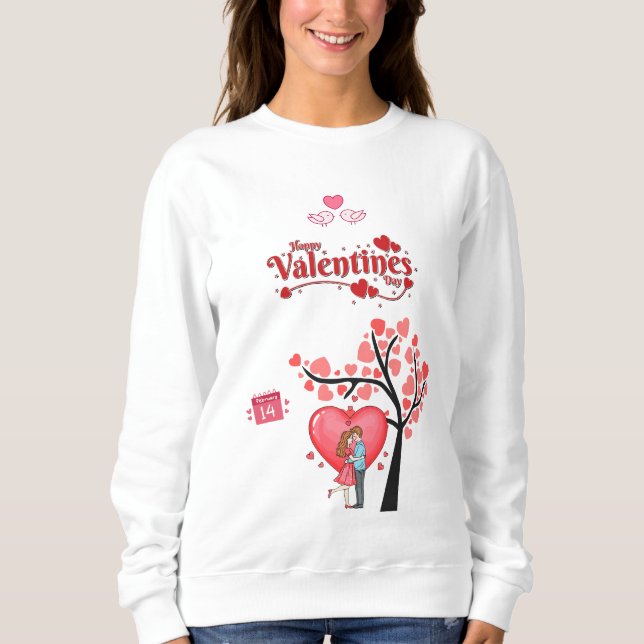 Happy Valentine’s Day – Romantic Couple Sweatshirt (Vorderseite)