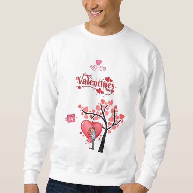 Happy Valentine’s Day – Romantic Couple Sweatshirt (Vorderseite)