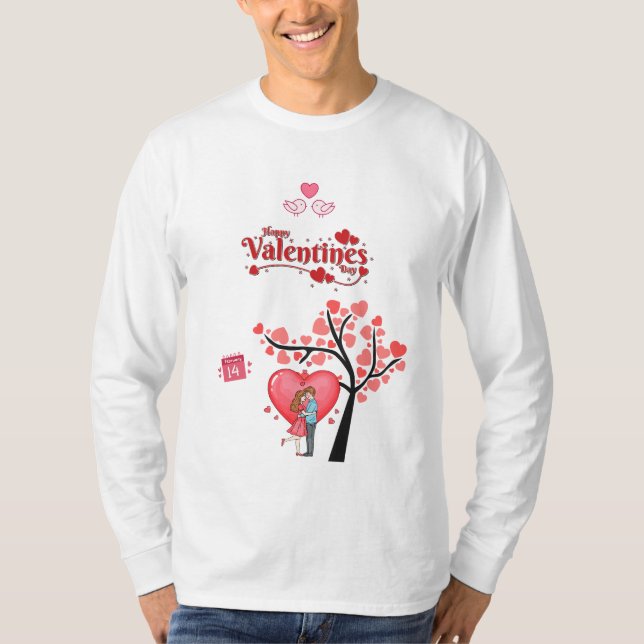 Happy Valentine’s Day – Romantic Couple T-Shirt (Vorderseite)