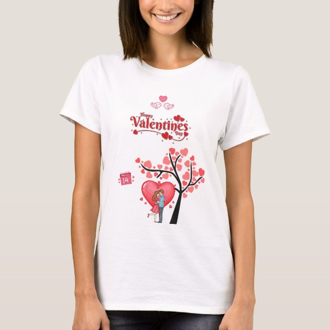 Happy Valentine’s Day – Romantic Couple T-Shirt (Vorderseite)