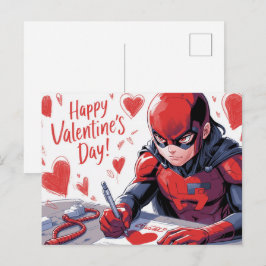Happy Valentine’s Day Super-Héros -3 Postkarte