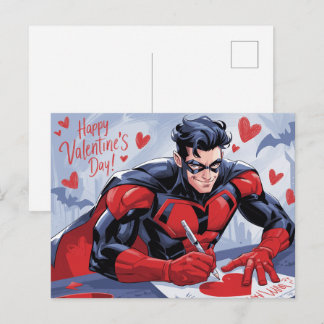 Happy Valentine’s Day Super-Héros -4 Postkarte
