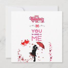 Happy Valentine’s Day – You and Me Romantic Love Einladung