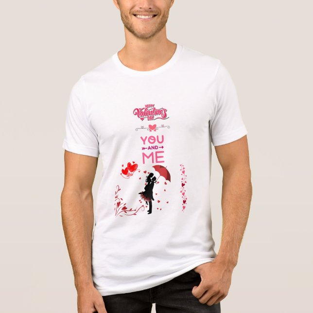 Happy Valentine’s Day – You and Me Romantic Love Tri-Blend Shirt (Vorderseite)