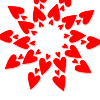 Happy Valentine’s Star Hearts Round Sticker