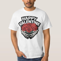 Happy Valentine Skele-Rose T - Shirt