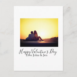 Happy Valentine Tag Liebe hinzufügen Namen Foto ei Feiertagspostkarte