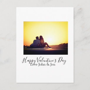 Happy Valentine Tag Liebe hinzufügen Namen Foto ei Feiertagspostkarte