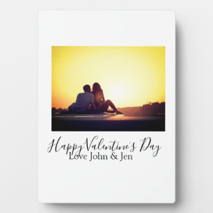 Happy Valentine Tag Liebe hinzufügen Namen Foto ei Fotoplatte