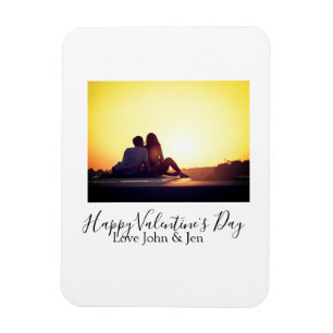 Happy Valentine Tag Liebe hinzufügen Namen Foto ei Magnet