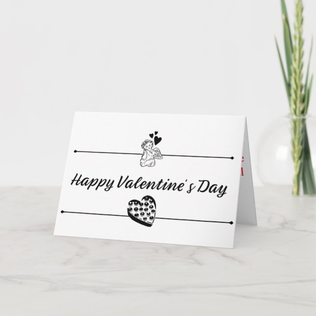 Happy Valentine Tageskarte Feiertagskarte (Vorderseite)