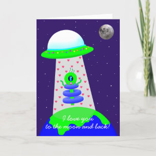 Happy Valentine Tageskarte mit Alien von Jo Images Karte
