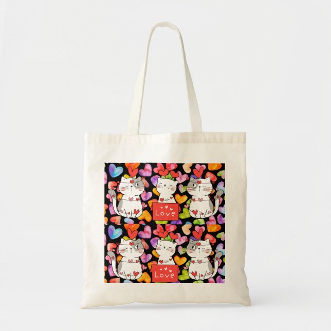 Happy Valentine Tragetasche (Vorne)