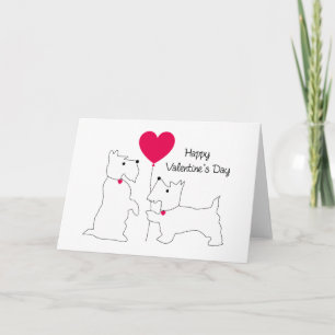 HAPPY VALENTINE   Westies Doggies Karte
