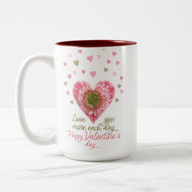Happy valentine zweifarbige tasse (Links)