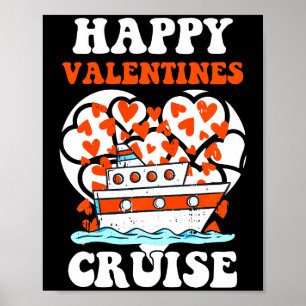 Happy Valentines Cruise Hearts Cool Cruise Poster