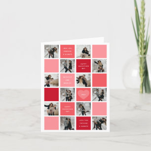 Happy Valentines Day 12 Foto Grid Feiertagskarte
