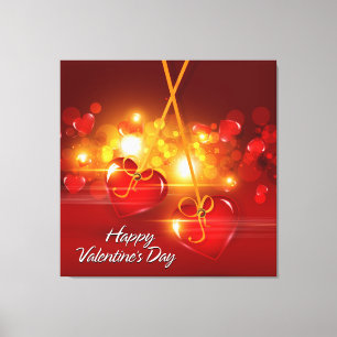 Happy Valentine's Day 17 Wrapped Canvas Leinwanddruck