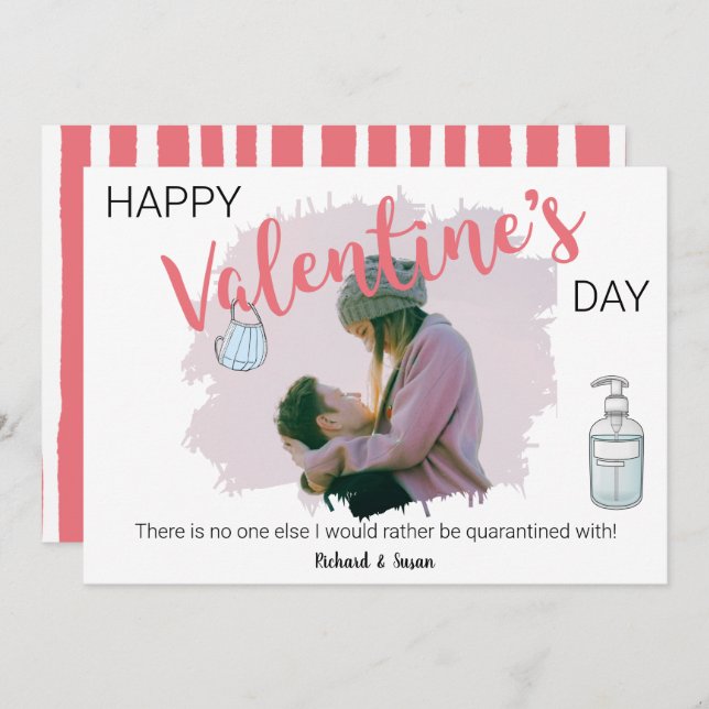 Happy Valentines Day 2021 | FOTO Feiertagskarte (Vorne/Hinten)