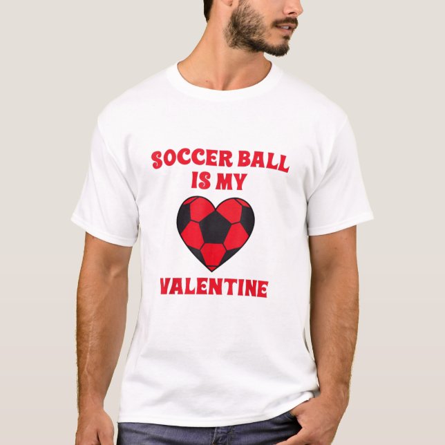 Happy Valentine's Day 2022 Fußball Herz T-Shirt (Vorderseite)