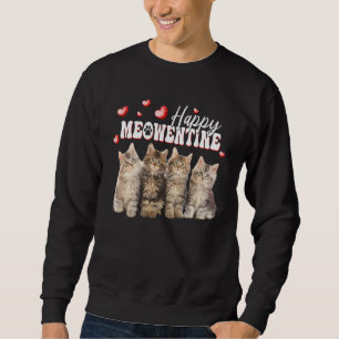 Happy Valentines Day 2022 Niedlich Cats Kitten Mat Sweatshirt