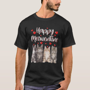 Happy Valentines Day 2022 Niedlich Cats Kitten Mat T-Shirt