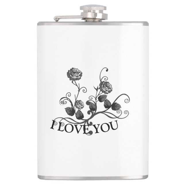 Happy Valentine's Day 2022 Tasse Flachmann (Vorderseite)