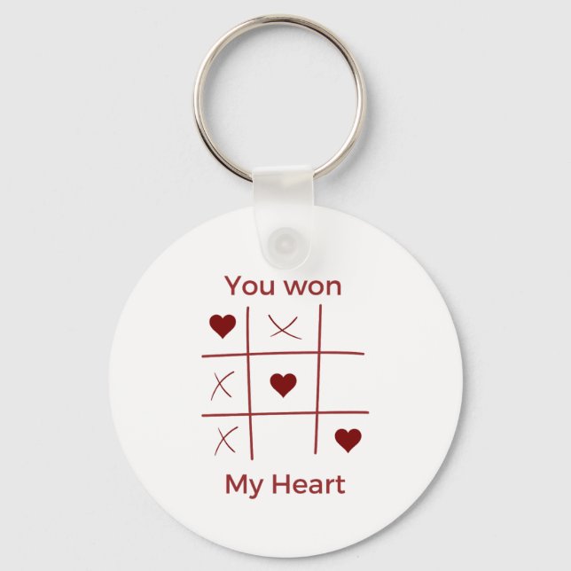 Happy Valentine's Day 2023 Ideen - Du gewann mein  Schlüsselanhänger (Vorderseite)