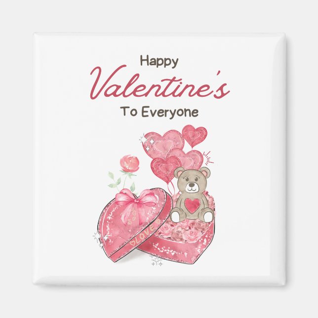 Happy Valentine's Day 2023 - Liebe Images Trendy Magnet (Vorne)