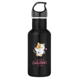 Happy Valentine's Day 2024 - Cats Lover Valentine Edelstahlflasche