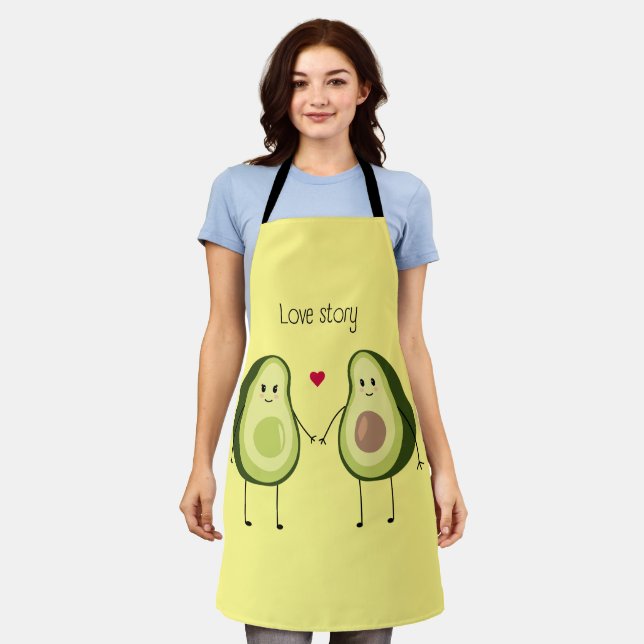 Happy Valentine's Day 2024 Funny Image Niedlich Schürze (Getragen)