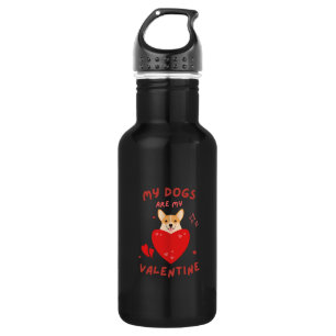 Happy Valentine's Day 2024 - Funny Lover Dogs Imag Edelstahlflasche