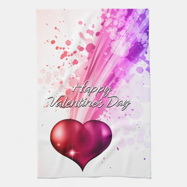 Happy Valentine's Day 2 Küchentücher (Vertikal)