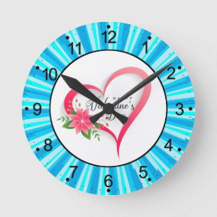 Happy Valentine's Day-53816 Runde Wanduhr