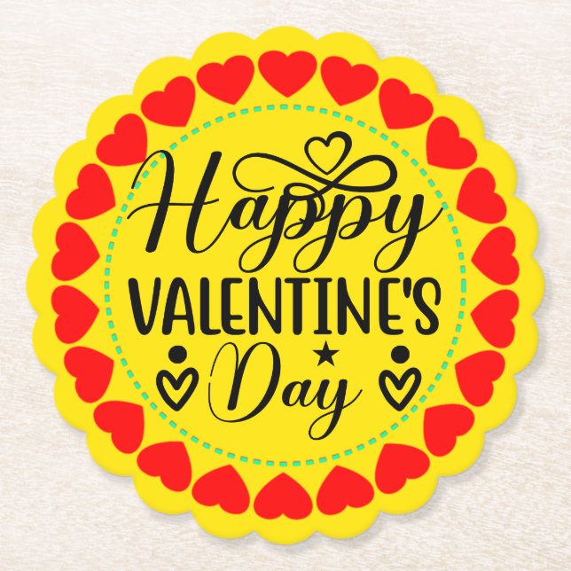Happy Valentine's Day-53816 Untersetzer (Vorderseite)