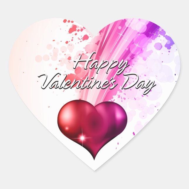 Happy Valentine's Day 6 Aufkleber (Vorderseite)