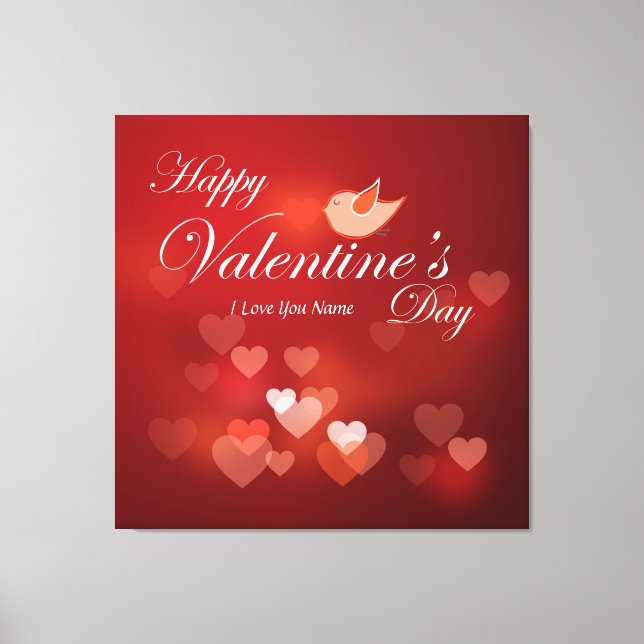 Happy Valentine's Day 6 Wrapped Canvas Leinwanddruck (Vorderseite)