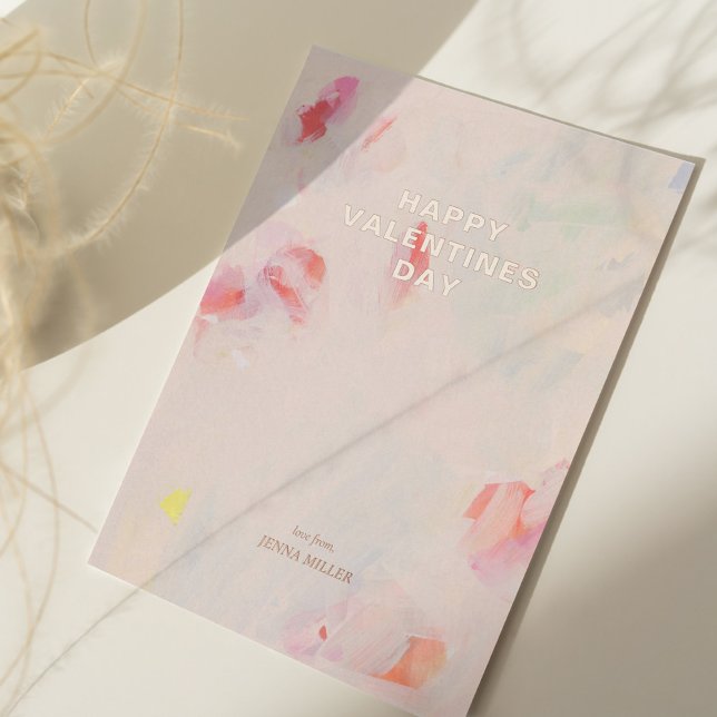 Happy Valentines Day Abstrakt Art Foil Card Folieneinladung (Von Creator hochgeladen)