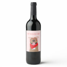 Happy Valentines Day American Bulldog Kiss Marks