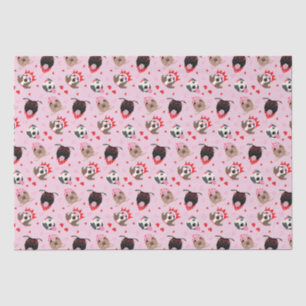 Happy Valentines Day American Pit Bull Terriers Seidenpapier