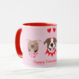 Happy Valentines Day American Pit Bull Terriers Tasse