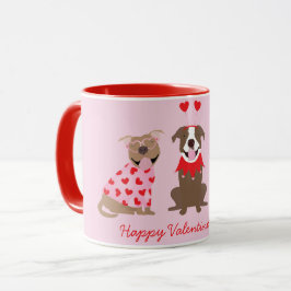 Happy Valentines Day American Pit Bull Terriers Tasse