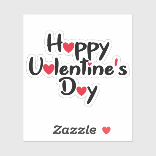 Happy Valentines Day Aufkleber (Blatt)