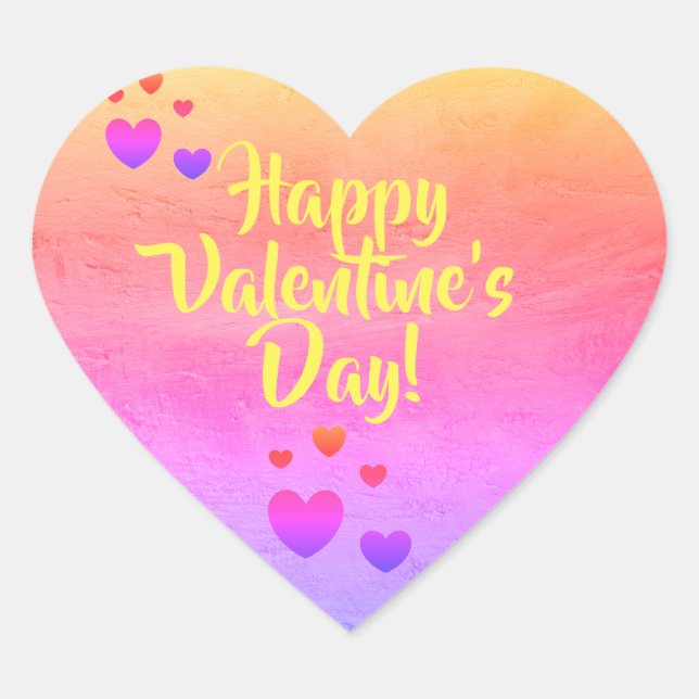 Happy Valentine's Day Aufkleber von DAL (Vorderseite)