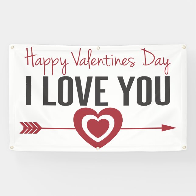 Happy Valentines Day Banner (Horizontal)